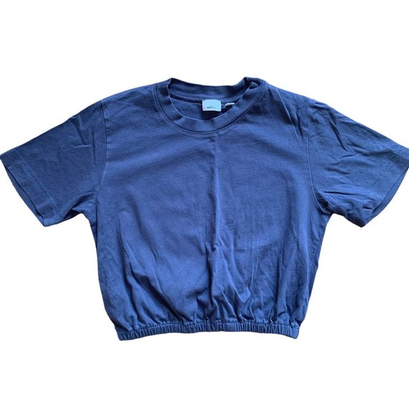 Aritzia Grey/Blue Crop tshirt - Picture 1 of 3